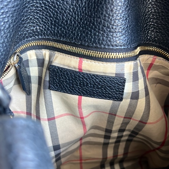 Burberry Black Pebbled Leather Slouchy Shoulder Bag - Picture 5 of 8